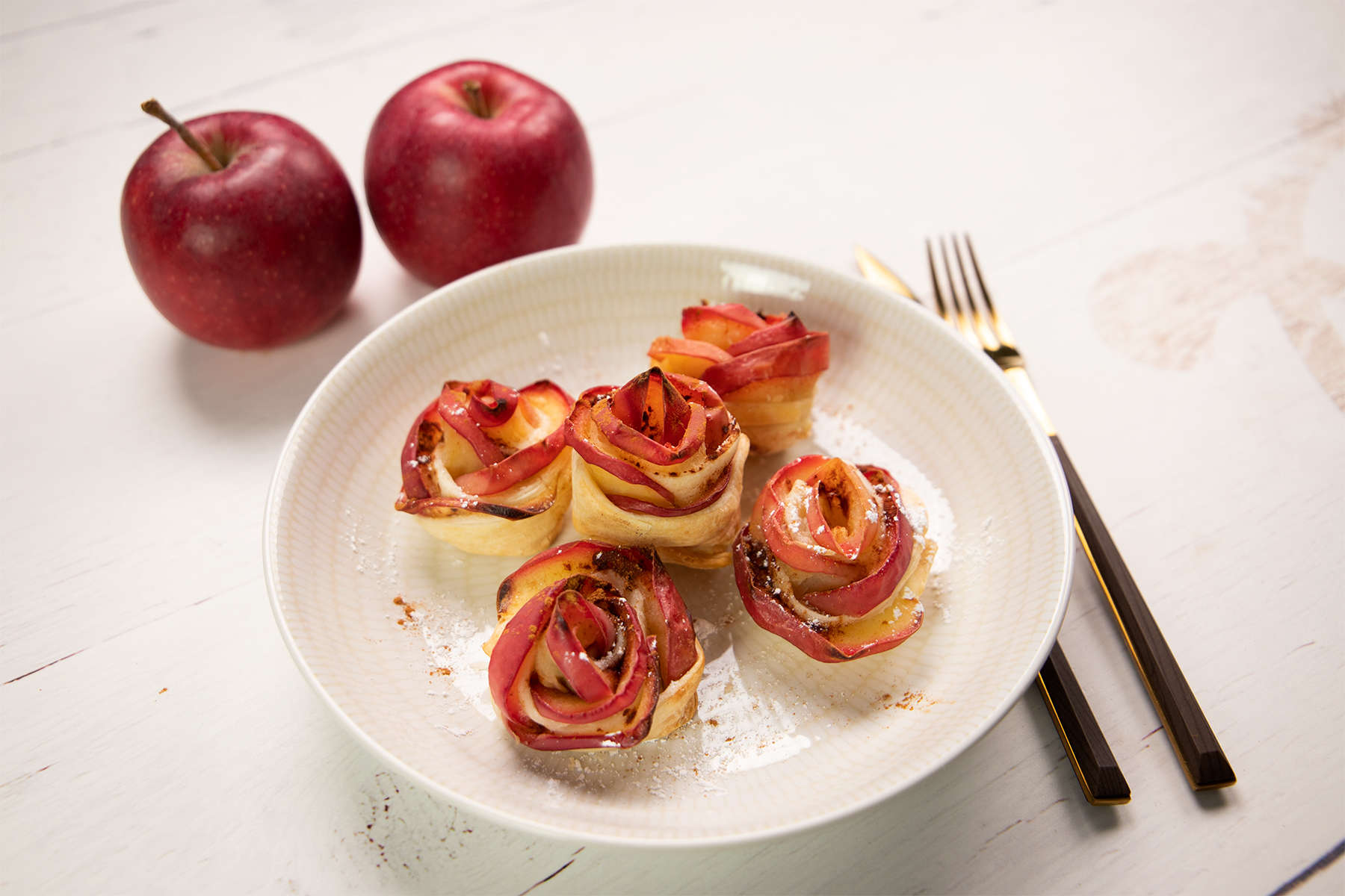 Roses Feuillet Es Aux Pommes Jonagold Belorta