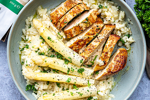 Risotto Met Asperges En Filet Van Hoevekip Kathleen Belorta