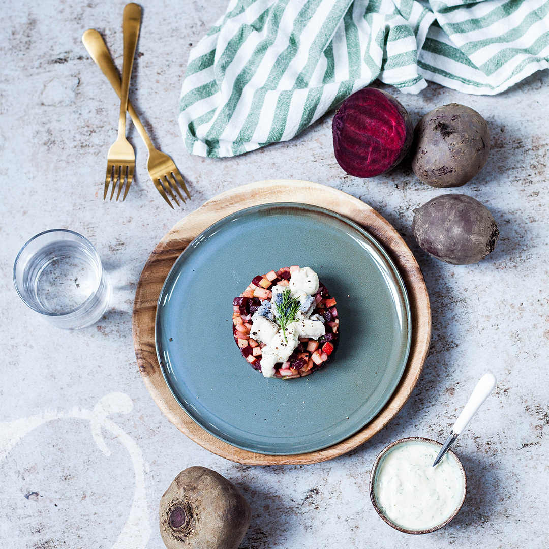Tartare de betterave rouge et harengs au vinaigre | BelOrta