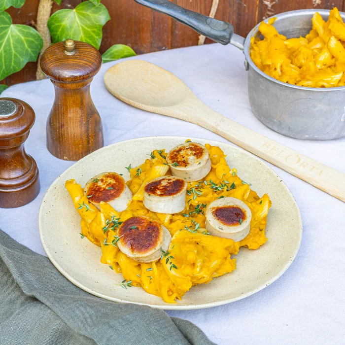Pasta pompoensaus witte pens