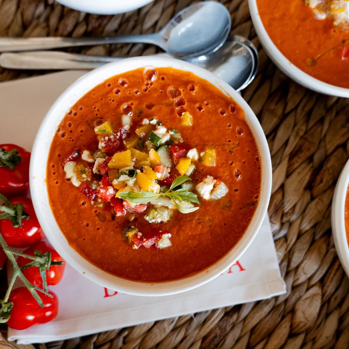 Gazpacho van geroosterde tomaat