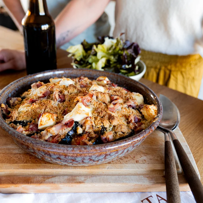Zomerse crumble van groenten