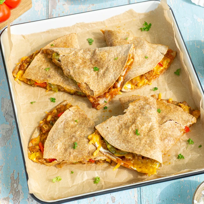 Quesadilla met geroosterde paprika