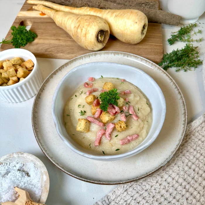 Velouté van pastinaak en schorseneren
