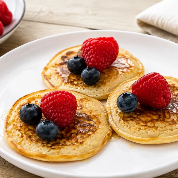 Luchtige pancakes met fruit