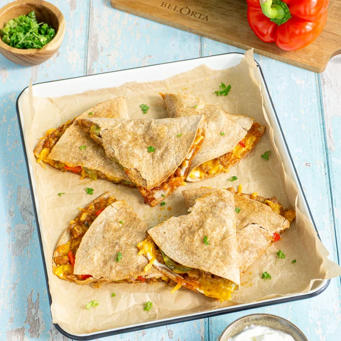 Quesadilla met geroosterde paprika