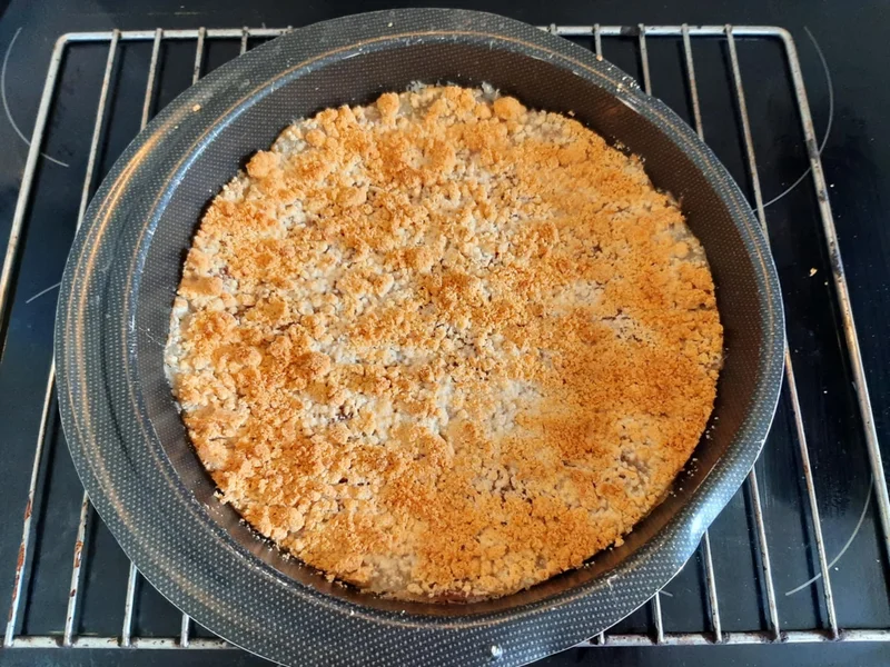 Crumble met peer en appel