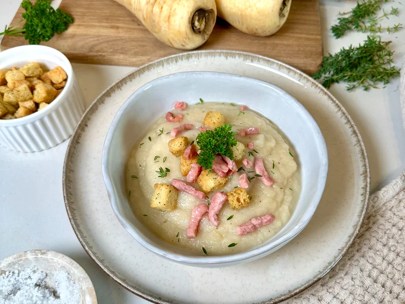 Velouté van pastinaak en schorseneren