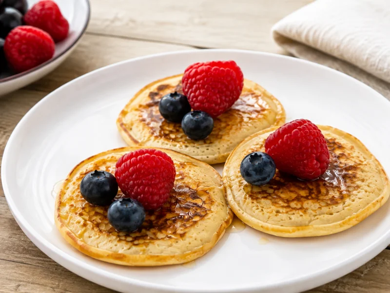 Luchtige pancakes met fruit