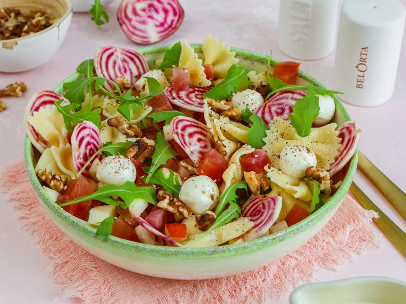 Pastasalade met chioggia biet